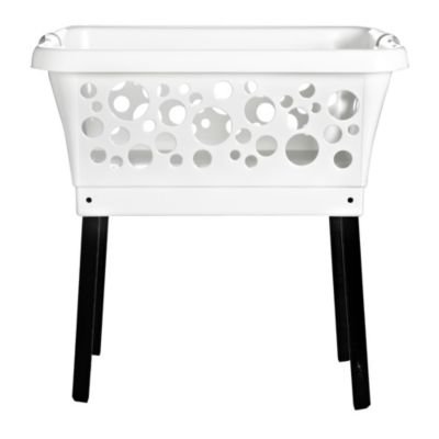 Panier à linge avec pieds rétractables (évite d...