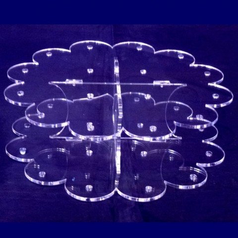 MirrorMagic Cercle napperon Cercle Support pour cake pops grand 30 cm diamètre, peut contenir 32 Cake Pops en acrylique transparent code EAN 5052842726056 