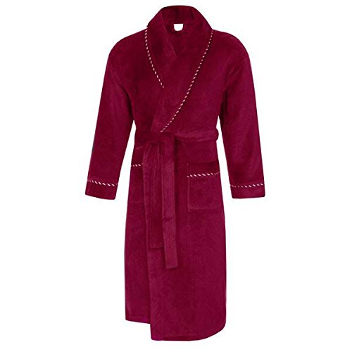 Lora Dora Robe de chambre avec ceinture - longue - velours/polaire - homme - Velours Bordeaux - L code EAN 5052906869767 