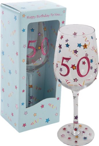 Happy Birthday Verre à vin 50 ans Chiffre 50