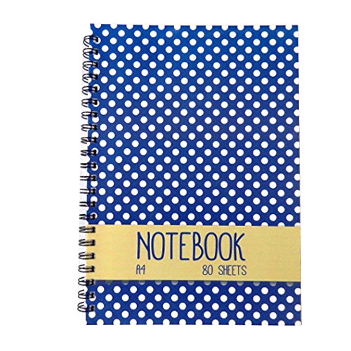 A4 Cahier - Bleu et Blanc à Pois - 160 pages - ...