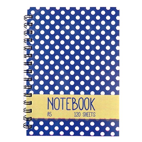 A5 Cahier - Bleu et Blanc à Pois - 240 pages - ...
