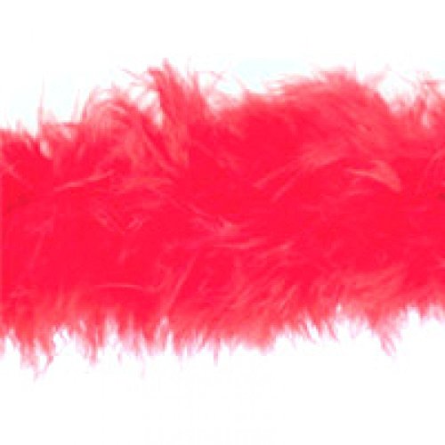 Marabout boa en plume/sac - rouge - 10 m