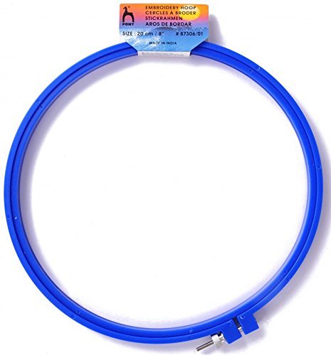 Cercles à broder bleu 20 cm