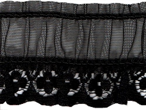 Bordure en dentelle Nylon-largeur 40 mm-Au mètr...