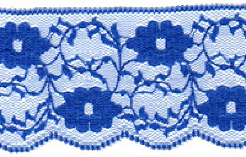 Dentelle en Nylon 55 mm-Au mètre-Bleu