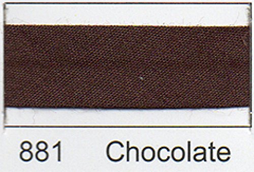 Biais en polycoton chocolat 12 mm (2,5 m)