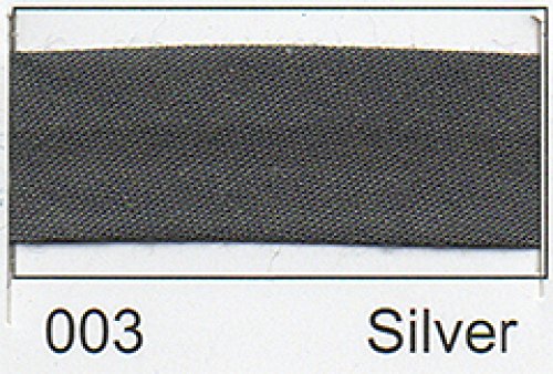 Polycoton Biais Gris argenté 25 mm (2,5 m)