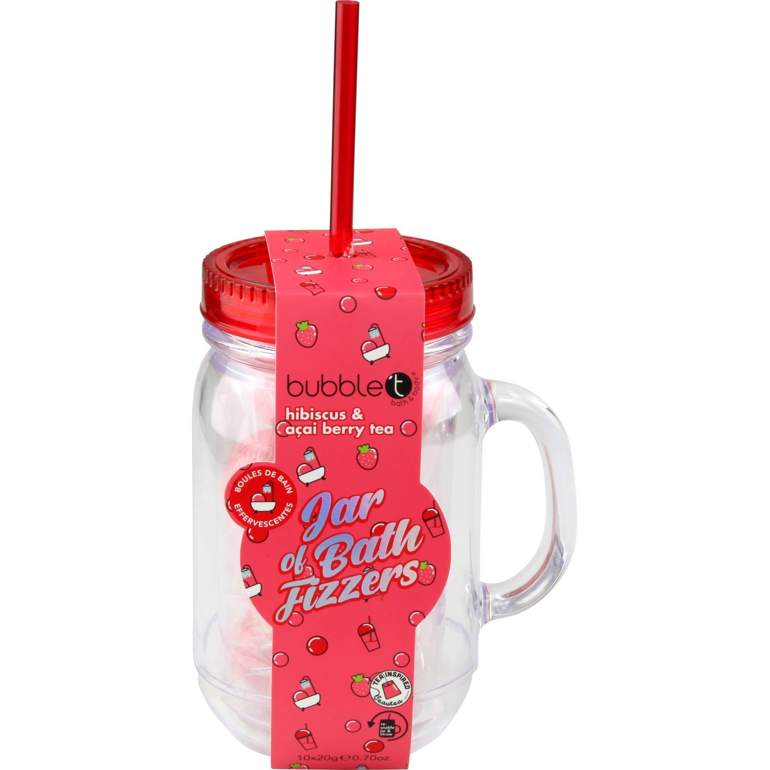 REFS.SANS MARQUE Boules de bain hibiscus & açai berry tea BUBBLE'T code EAN 5053322009959 