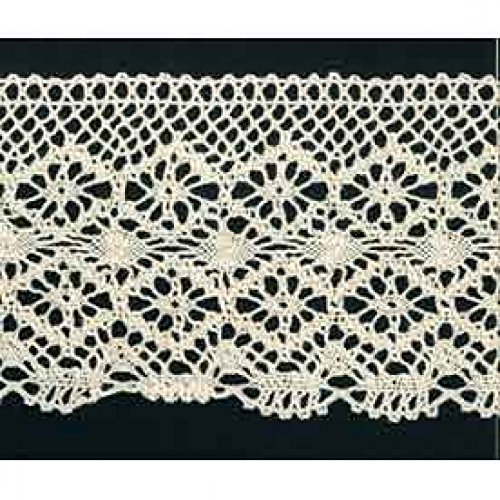 Crème coton 105 mm de large en dentelle vendu a...