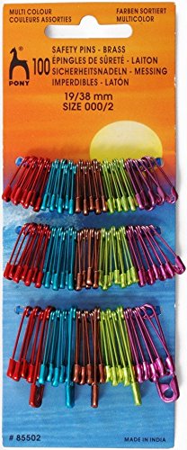 Poney épingles de sécurité - brass-multi-col 10...