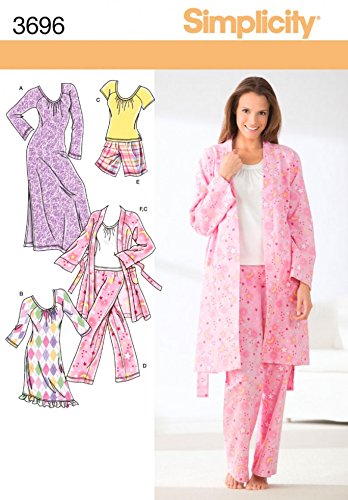 Sewing pattern 3696 - patrons pour pyjamas femm...