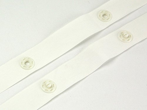 Bouton pression 25 mm Ruban Poppa au mètre Crème