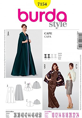 Patron de couture Burda femme 7154 courts, mi-l...