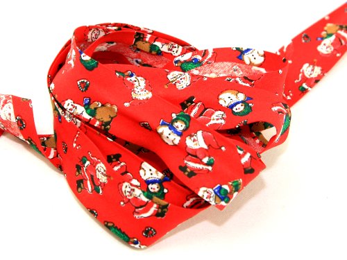 25 mm de large en coton Motif Père Noël Rouge B...