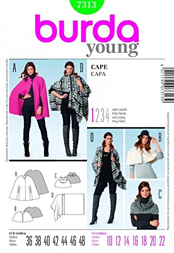 Patron de couture Burda - 7313 Slouchy pèlerine...