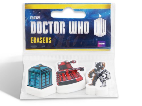 BBC Worldwide Doctor Who Gomme - Turquoise (Lot de 3) code EAN 5053515126494 
