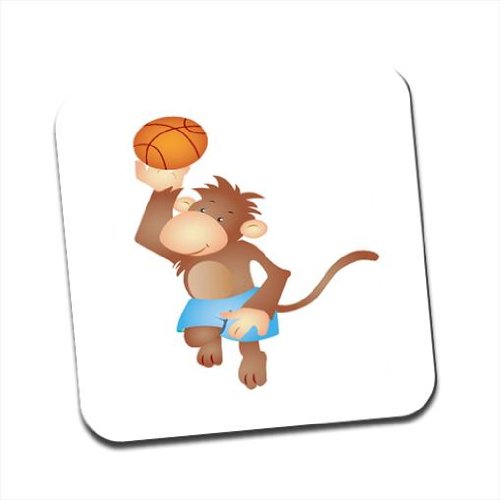 Fancy A Snuggle Singe Poilu qui joue au basket-ball en short simple Sous-verre code EAN 5053724610173 