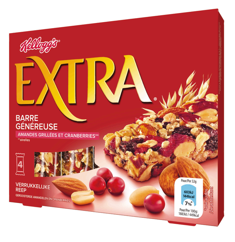 EXTRA BARRE GÉNÉREUSE AMANDES GRILLÉES ET CRANB...