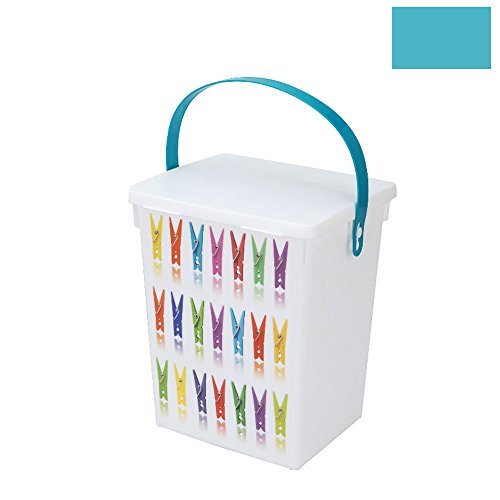 Boîte de rangement panier de support pour sac à pinces à linge à suspendre avec corde à linge & 20 Pinces à linge 5053852014553 Koopman International