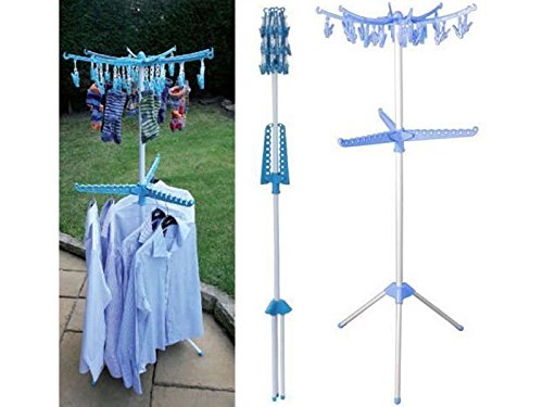 Séchoir à linge portable multifonction sur pied...