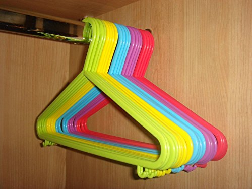 Express trading 100X CHILDREN KIDS BABY MULTICOLOURED COLOURFUL PLASTIC CLOTHES COAT HANGERS by Express trading code EAN 5053878065638 