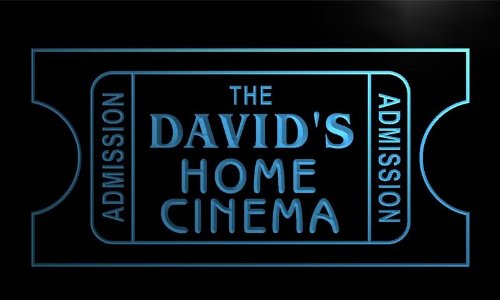 AdvPro Custom x0006-tm The David's Home Cinema Ticket Custom Personalized Name Neon Sign Enseigne Lumineuse code EAN 5054068417763 
