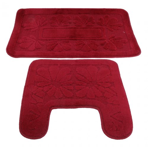 Ensemble de tapis de bain et contour de WC (Voi...