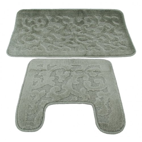 Ensemble de tapis de bain et contour de WC (Voi...