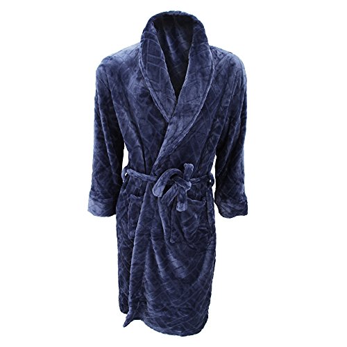 Robe de chambre en polaire - Homme (XL) (Bleu)