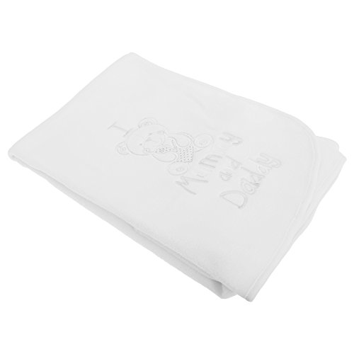 Couverture à motif ourson I Love Mummy And Dadd...