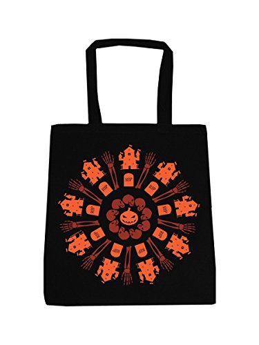 Symboles Effrayants Sac Cabas Noir