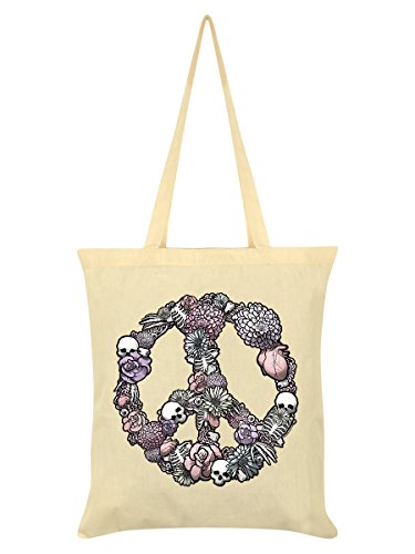 La Paix & L'amour en mode Gothique Sac Cabas Crème