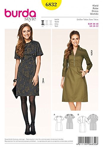 Femme easy patron de couture de robes/6832-avec...