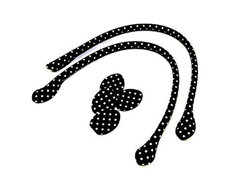 Noir & Crème INAZUMA japonais Sac à pois en cui...