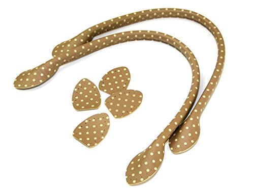 Marron &Inazuma en japonais-Crème/pois-Poignées...