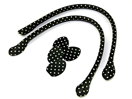 Noir &Inazuma en japonais-Crème/pois-Poignées -...