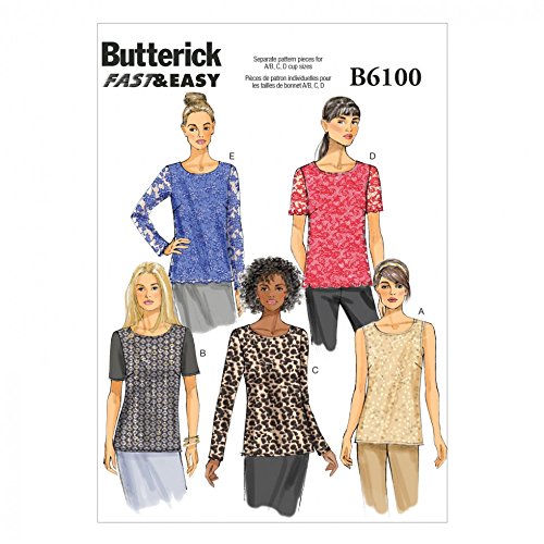 Butterick Patron de couture facile de 6100 pour simple pull tops code EAN 5054283225112 