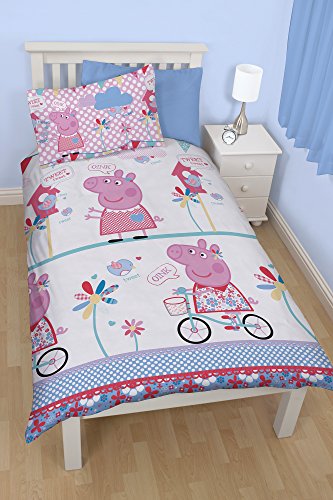 - housse de couette + taie d'oreiller peppa pig...