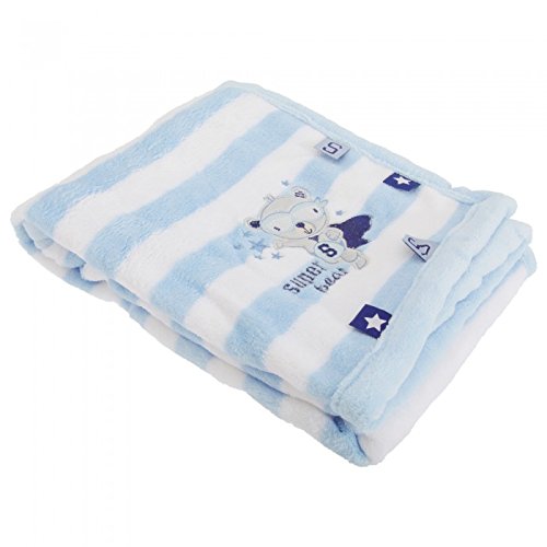 Couverture à motif ourson - Bébé garçon (75cm x...