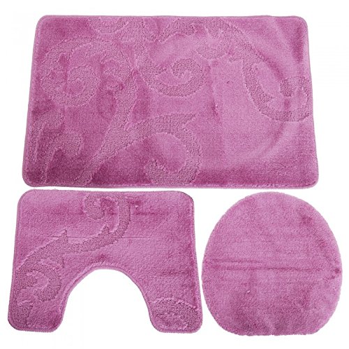 Ensemble de tapis de bain, contour de lavabo et...