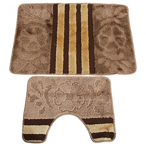 Ensemble de tapis de bain et contour de lavabo ...