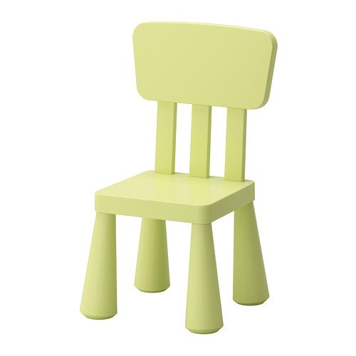 IKEA MAMMUT - Chaise enfant, vert clair x175 cm