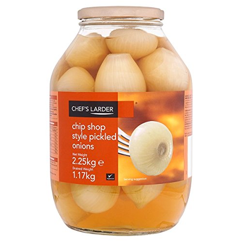 Chef's Larder Larder Chip Shop style marinés Oignons de 2,25 kg de Chef (égoutté 1,17 g de poids) (Pack de 2 x 2,25 kg) code EAN 5054809901469 