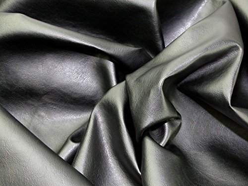 Tissu en similicuir PVC aspect cuir noir - par ...