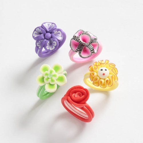 Flower Rings set of 4 Rings