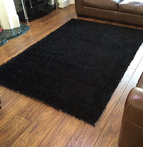 ASPECT Moderne épais tapis Shaggy super doux 140X220cm -noir code EAN 5055018452537 