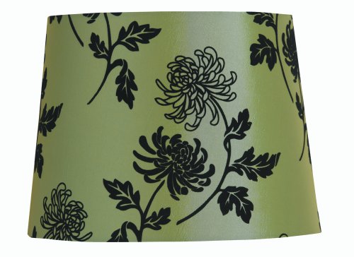 Abat-jour tambour-vert - 35 cm