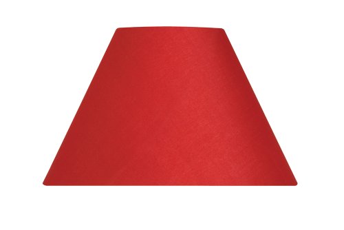 Coolie abat-jour en coton rouge 30,5 cm