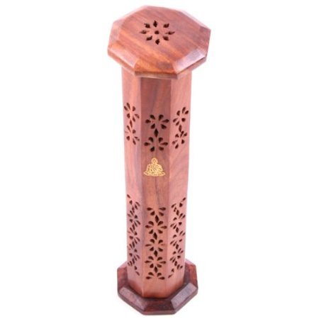Porte-Encens Tour Bouddha, bois de Sheesham - P...
